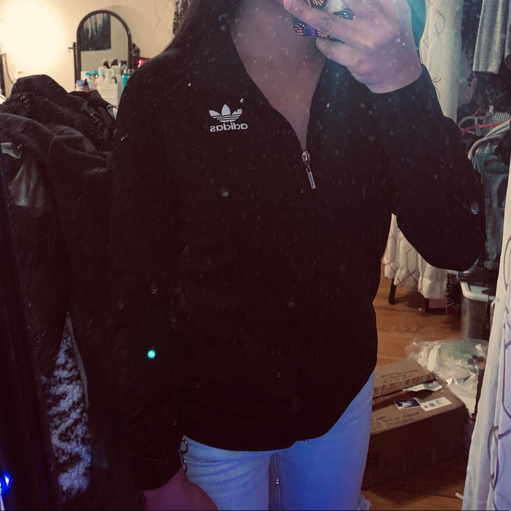 Adidas track jacket with mesh detail